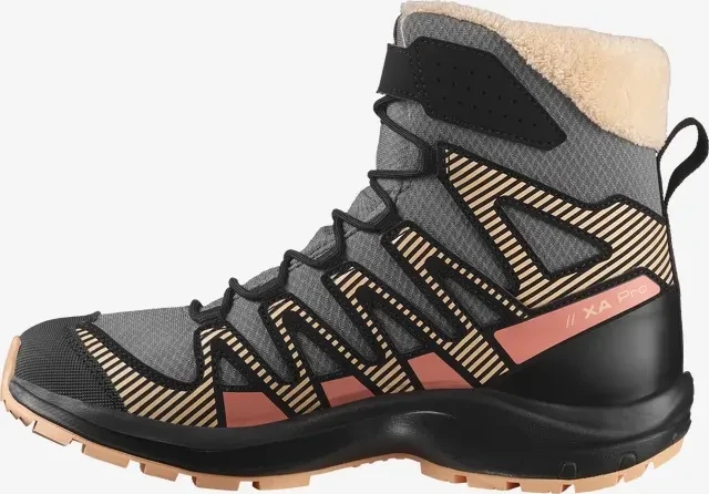 Salomon XA Pro V8 Winter Waterproof pewter/black/peach fuzz (Junior)