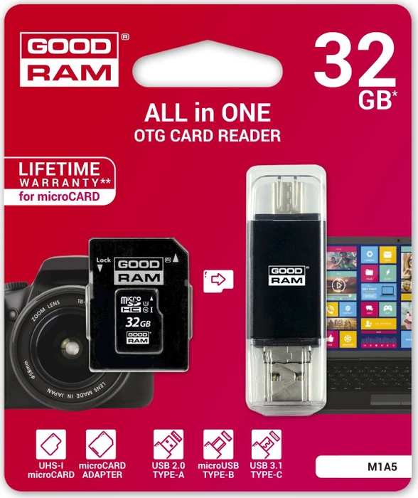 goodram M1A5 R60 32GB Kit, UHS-I, Class 10