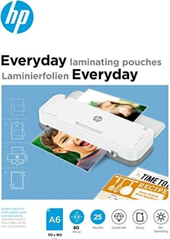 HP Laminierfolien Everyday, A6, 2x 80µm, 25 Stück