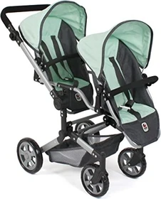 Bayer Chic 2000 Linus Duo Zwillingspuppenwagen melange anthrazit/mint