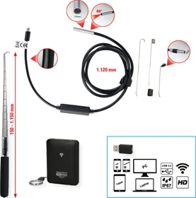 KS Tools Wi-Fi-Videoskop Akku-Inspektionskamera inkl. Akku 0.8