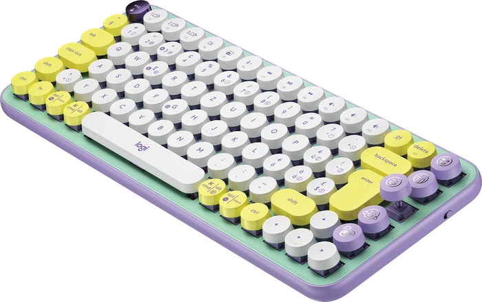 Logitech POP Keys Wireless Mechanical Keyboard, Logi Bolt, Daydream, TTC BROWN, USB/Bluetooth, CH