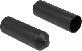 DeLOCK Endkappen mit Innenkleber, 80x25mm, schwarz, 2 Stück