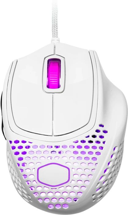Cooler Master MasterMouse MM720 RGB Gaming Maus weiß glänzend, USB