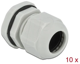 DeLOCK Kabelverschraubung PG19, grau, 10 Stück