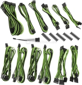BitFenix Alchemy 2.0 BQT-DPP-Series Kabel Kit für Netzteile, schwarz/grün (BFX-ALC-BQTKG-RP)