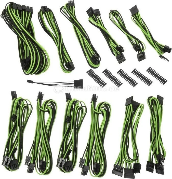 BitFenix Alchemy 2.0 BQT-DPP-Series Kabel Kit für Netzteile, schwarz/grün