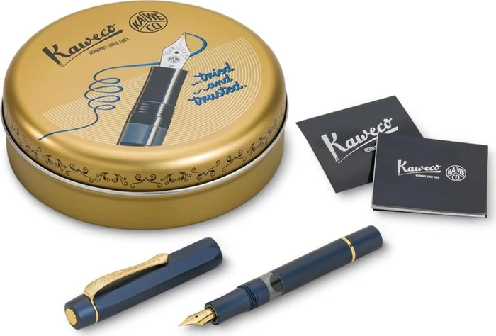 Kaweco Piston Sport AL Solo navy/gold, rechte Hand, mittel