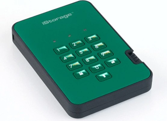 iStorage diskAshur2 256bit, grün, 2TB, USB-A 3.0