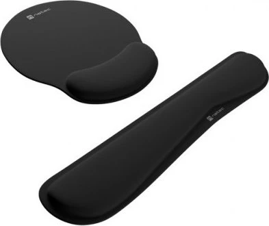 Natec Chimpunk 2-in-1 Ergonomisches Set Mauspad und Handgelenkauflage, schwarz