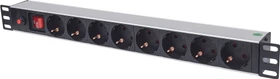 Intellinet 19" Steckdosenleiste, 1HE, 8-fach, 250V, 3m