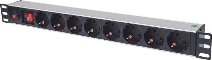 Intellinet 19" Steckdosenleiste, 1HE, 8-fach, 250V, 3m