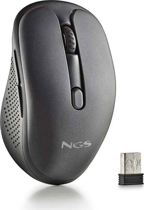 NGS Evo Rust Black Wireless Rechargeable Silent Mouse schwarz, USB