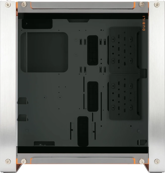 In Win Dubili Titanium Grey DIY Edition, modular, grau, Glasfenster