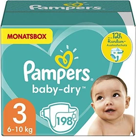Pampers Baby-Dry Gr.3 Einwegwindel, 6-10kg, 198 Stück