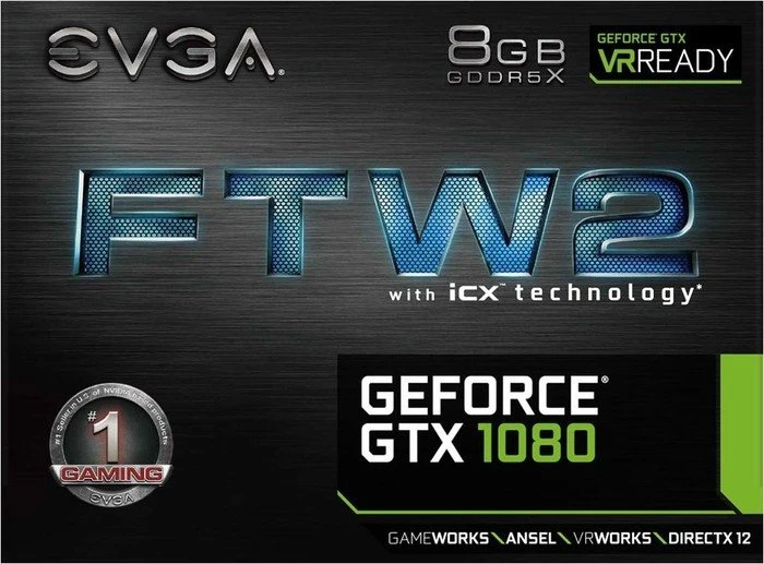 EVGA GeForce GTX 1080 FTW2 Gaming iCX 11Gbps, 8GB GDDR5X, DVI, HDMI, 3x DP