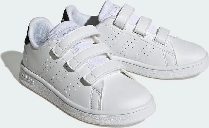 adidas Advantage Court Lifestyle Hook-and-Loop cloud white/core black/silver metallic (Junior)