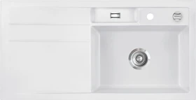 systemceram Bela 100 Einbau Becken rechts mit Ablauffernbedienung satin