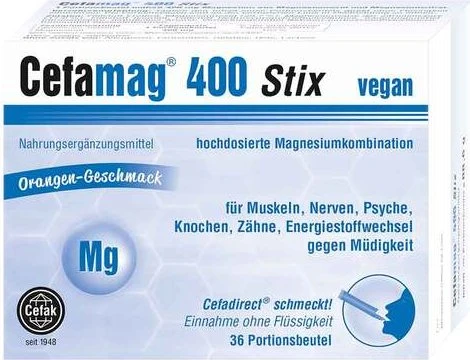 Cefamag 400 Stix Granulat Portionsbeutel, 36 Stück