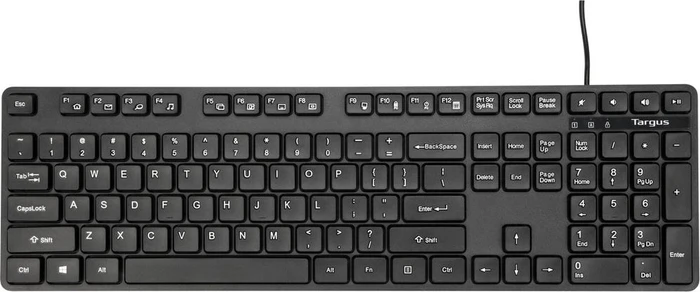 Targus KB30AM Full-Size Antimicrobial Wired Keyboard, USB, UK