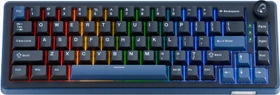 Ducky OK-M-65, Black and Blue, KKT Baby Blue Tactile, USB/Bluetooth, DE