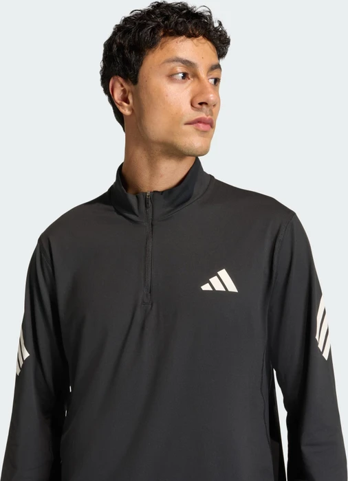 adidas Adi365 Iconic Half Zip Laufshirt langarm schwarz (Herren)