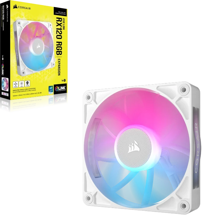 Corsair iCUE LINK RX120 RGB Expansion Kit, weiß, 120mm