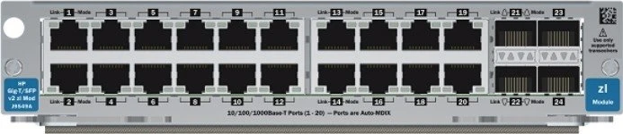 HP Gigabit Switch, 20x RJ-45, 4x SFP