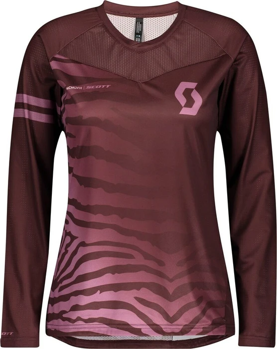 Scott Trail Vertic Trikot langarm maroon red/cassis pink (Damen)