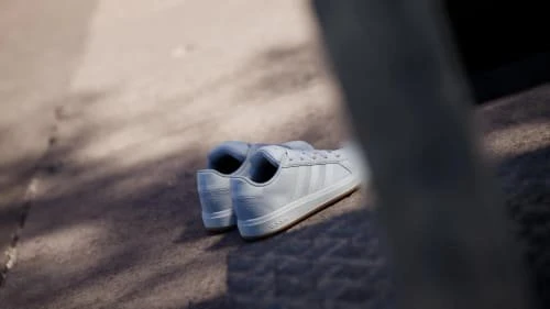 adidas Grand Court 00S crystal sky/cloud white/gum (Junior)