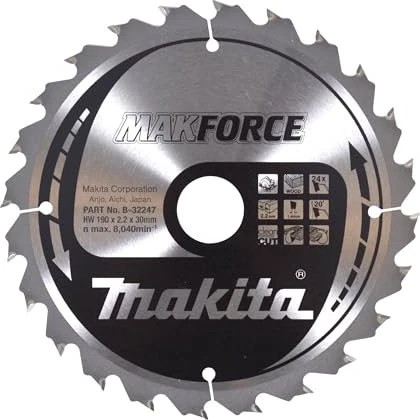 Makita MakForce Kreissägeblatt 24Z, 190x2.2x30mm, 1 Stück