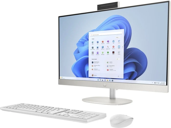 HP All-in-One 24-cr0312nw, Starry White, Ryzen 5 7520U, 16GB RAM, 512GB SSD