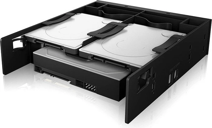 ICY BOX Einbaurahmen, 2x 2,5" + 1x 3,5" HDD/SSDs in 1x 5,25" Einbauschacht