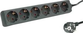 Roline / Secomp Steckdosenleiste, 6-fach, 1.5m, schwarz