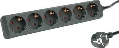 Roline / Secomp Steckdosenleiste, 6-fach, 1.5m, schwarz
