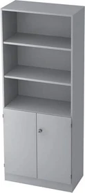 Hammerbacher Schrank 5OH V6770, Streifengriff, grau/grau, Aufbewahrungskombination