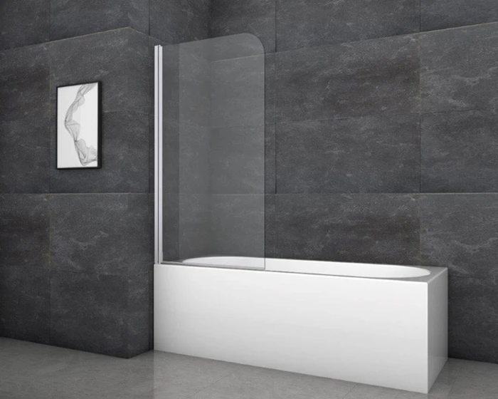 Marwell Aurlane Silver Classic Badewannenfaltwand 80x140cm, 1-teilig, chrom