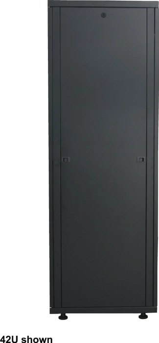 Intellinet Basic Line 19" Netzwerkschrank 32HE, Flatpack, Sicherheitsglastür, schwarz, 800mm tief