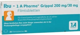 1A Pharma Ibu Grippal 200mg/30mg Filmtabletten, 20 Stück