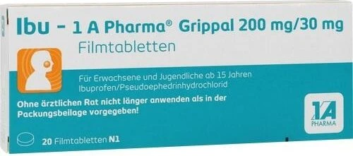 1A Pharma Ibu Grippal 200mg/30mg Filmtabletten, 20 Stück