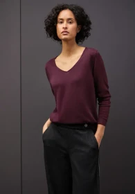Street One V-Neck Pullover wildberry red (Damen)