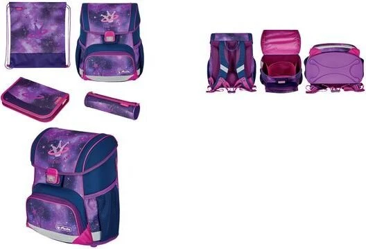 Herlitz Loop Plus Galaxy Princess Schultaschen-Set, 4-tlg.
