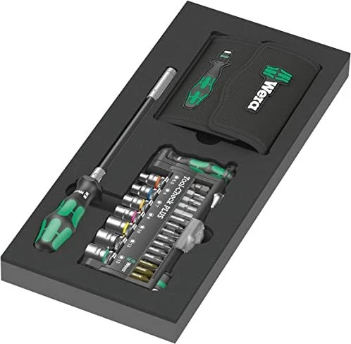 Wera Kraftform Kompakt 9750 Tool-Check Plus Set 1 Bitset/Steckschlüsselsatz inkl. Werkzeugbox, 57-tlg.