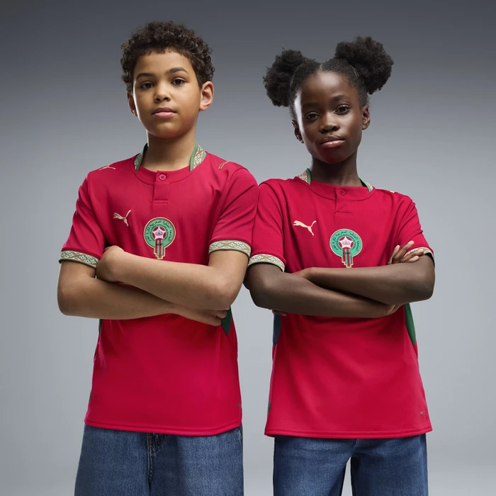 Puma FIFA WM 2026 Marokko Authentic Auswärtstrikot kurzarm fast red/victory gold (Junior)