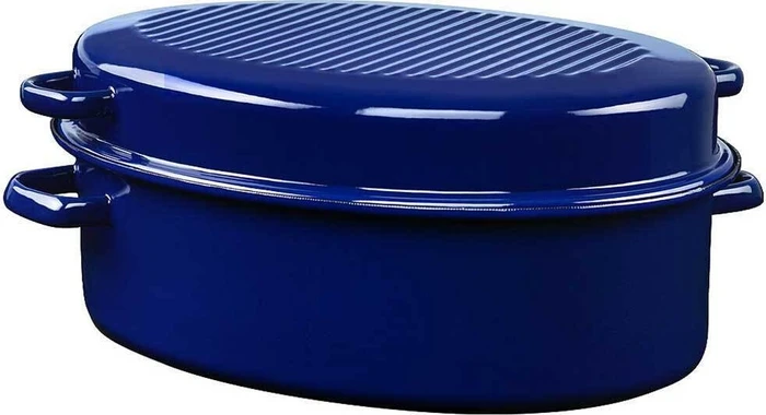 Riess Gänsebräter oval 38cm blau