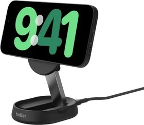 Belkin BoostCharge Pro verstellbare, kabellose, magnetische Ladestation mit Qi2 (15W) ohne Netzteil schwarz