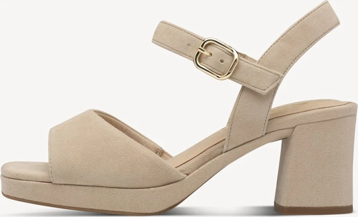Tamaris Ledersandalette Wide Fit beige (Damen)