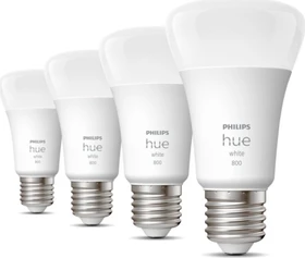 Philips Hue White 800 LED-Bulb E27 9W/827, 4 Stück