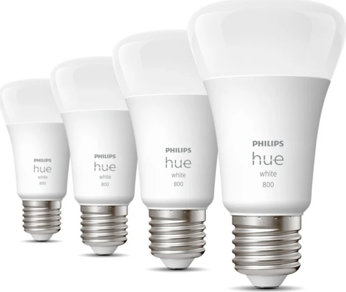 Philips Hue White 800 LED-Bulb E27 9W/827, 4 Stück