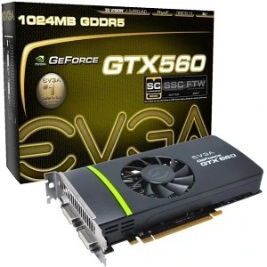 EVGA GeForce GTX 560 Superclocked EVGA-Design, 1GB GDDR5, 2x DVI, Mini HDMI